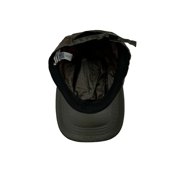 CP Company Khaki Nylon Spellout Crinkle Cap