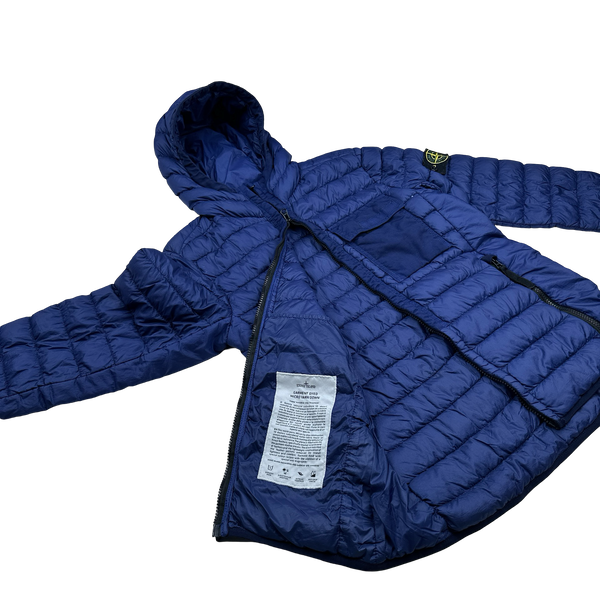 Stone Island 2018 Blue Micro Yarn Down Puffer Jacket - Small