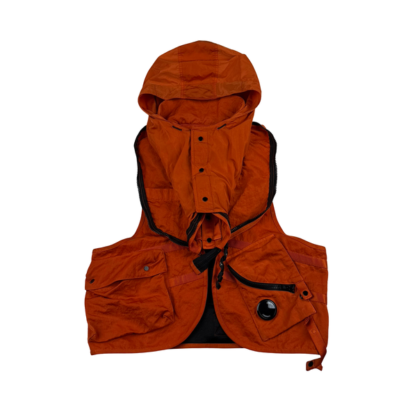 CP Company Orange CHROME Gilet Jacket - Large
