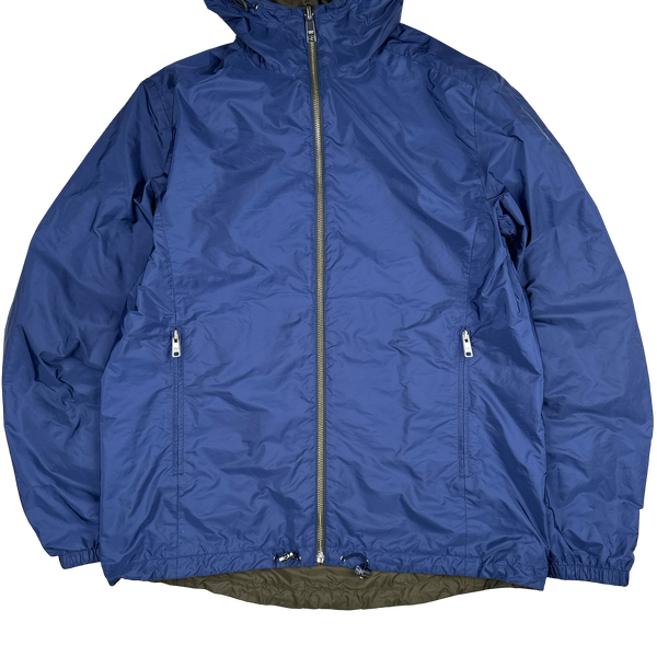 Prada Blue/Khaki Red Tab Reversible Nylon Windbreaker Jacket - XL