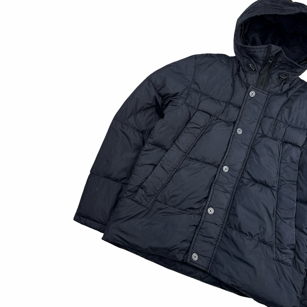 Stone Island 2015 Navy Crinkle Reps Puffer Jacket - XL