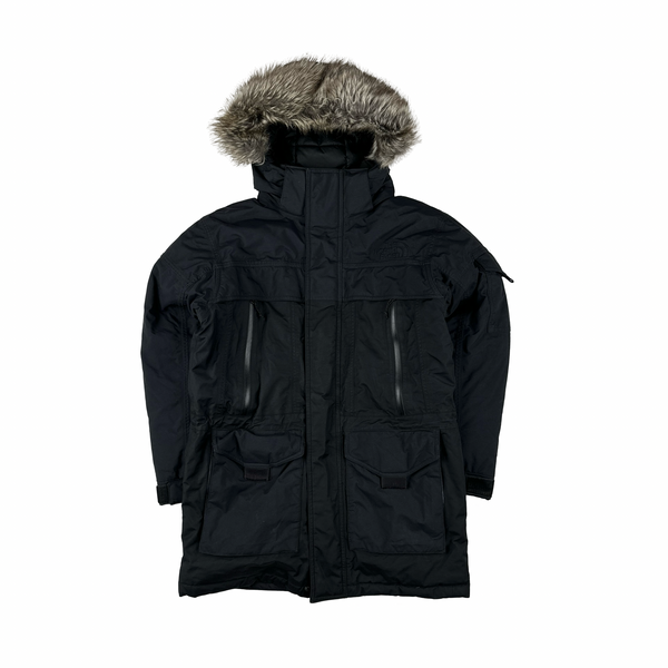 North Face Black Hyvent Mcmurdo Down Filled Long Parka Jacket - Small