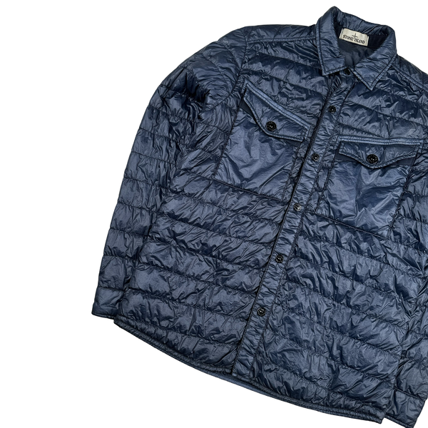 Stone Island 2015 Navy Down Filled Overshirt - Medium