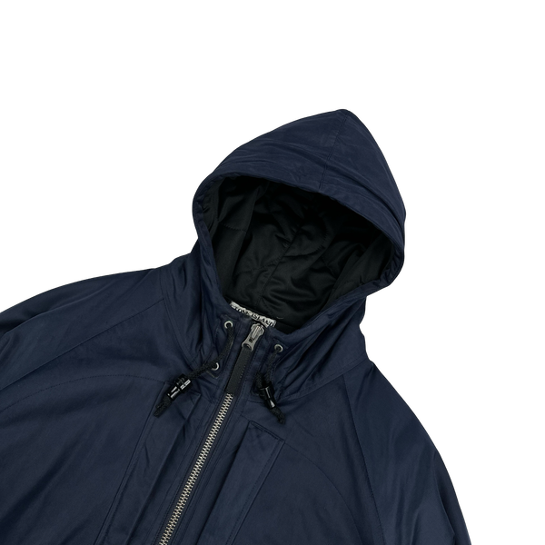 Stone Island 2009 Navy Thick Nylon Membrana Jacket - XL