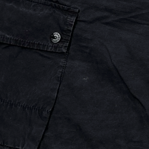 Stone Island 2023 Black Slim Bermuda Cotton Shorts - 36"
