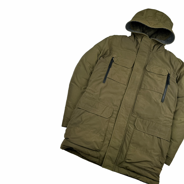 Stone Island 2018 Khaki Down Filled Multi Zipped Jacket - Small