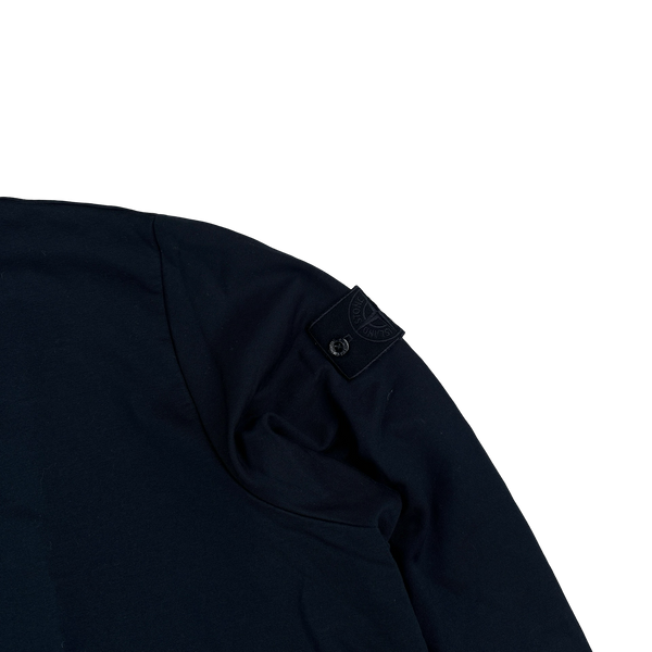 Stone Island 2022 Navy Ghost Piece Stretch Cotton Crewneck Jumper - 3XL