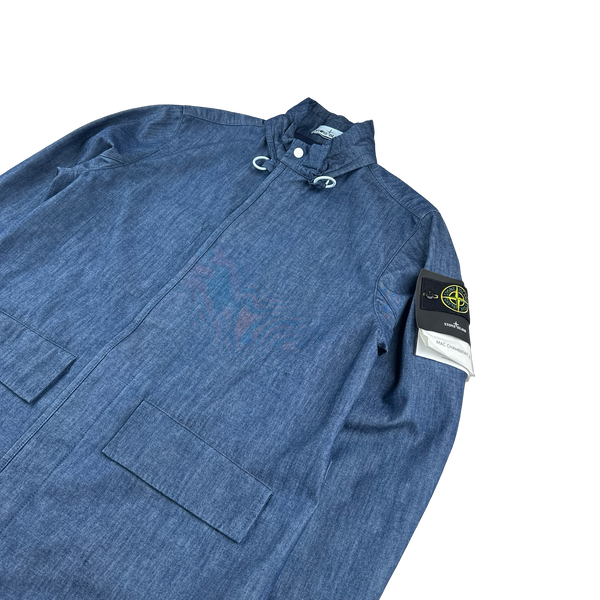 Stone Island 2021 Mac Chambray 3L Trench Coat - Large