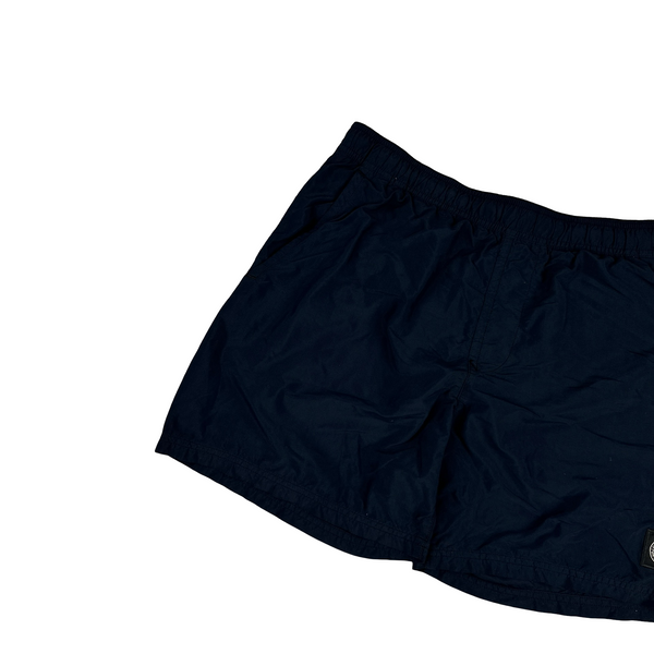 Stone Island Navy Patch Swim Shorts - Large