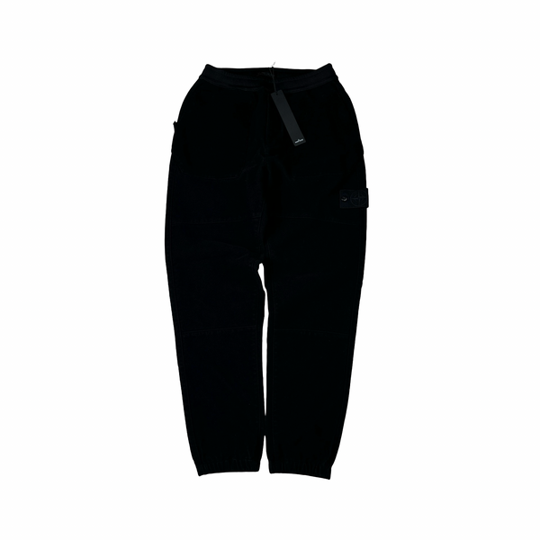 Stone Island Black Ghost Regular Fit Moleskin Cargo Trousers - 28"