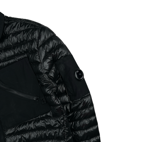 CP Company Black DD Shell Collar Puffer Jacket - Medium