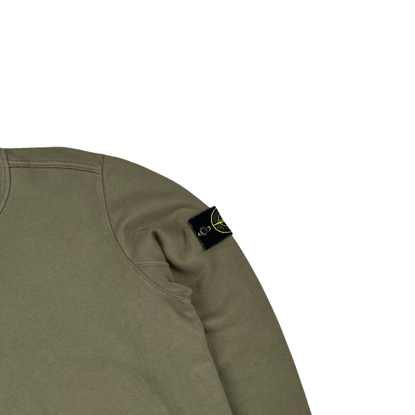 Stone Island 2018 Khaki Cotton Crewneck - Medium