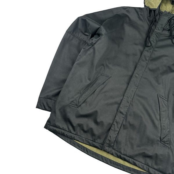 Stone Island 2004 Dark Grey Raso Floccato Riot Mask Sniper Jacket - XXL