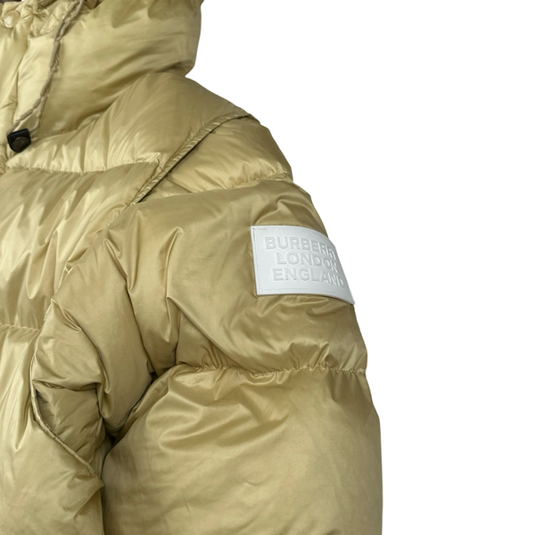 Burberry Honey Down Filled Spellout 2 In 1 Puffer Jacket - XXL