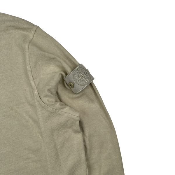 Stone Island 2023 Beige Ghost Long Sleeve Polo Jumper - Large