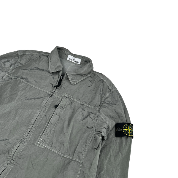 Stone Island 2024 Silver Nylon Metal Overshirt - Medium