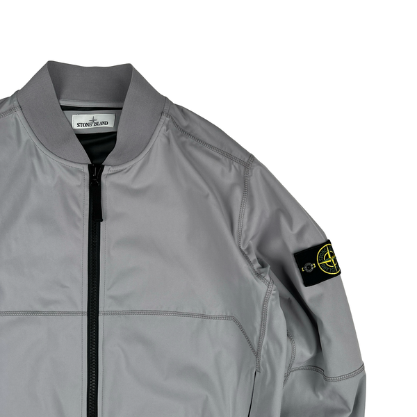 Stone Island 2018 Light Soft Shell Grid Check Bomber Jacket - XL