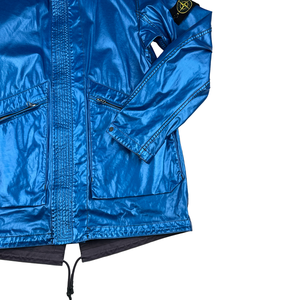 Stone Island Reversible Electric Chrome Blue Spaceman Raso Gommato