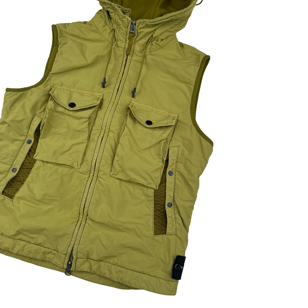 Stone Island 2021 Mustard David Light - TC With Micropile Hooded Gilet - Small