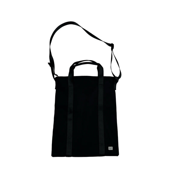 CP Company Black Nylon Spellout Side Bag