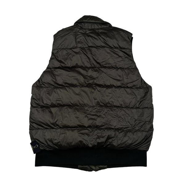 Stone Island 2012 Brown Garment Dyed 30th Anniversary Down Filled Gilet - Medium