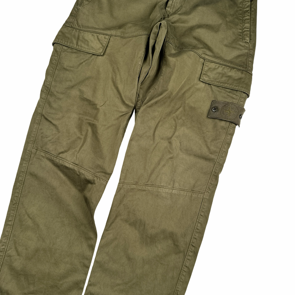Stone Island 2021 Khaki Ghost Regular Fit Cargo Trousers - 30"