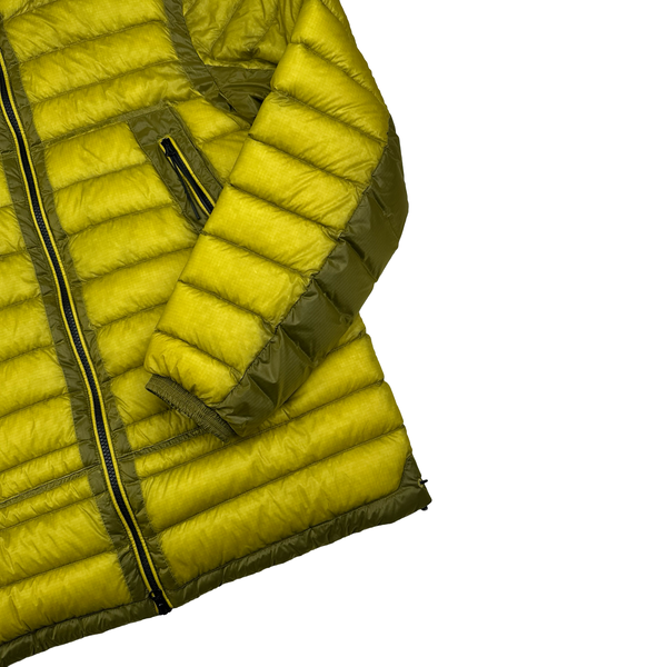 CP Company Yellow Down Filled DD Shell Goggle Puffer Jacket - Large