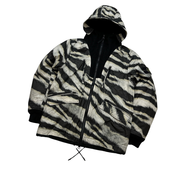 Stone Island 2018 White Tiger Camo 50 Fili Primaloft Jacket - Small