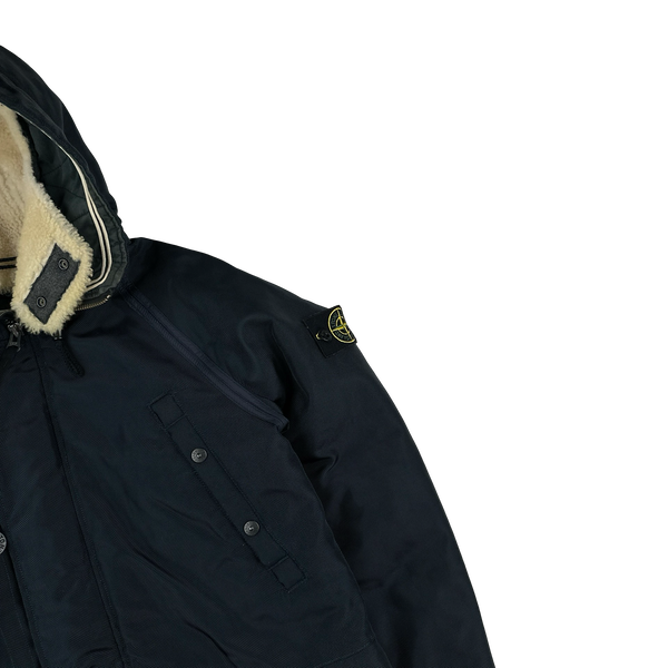 Stone Island 2010 Navy Oxford Nylon Parka Jacket - Small