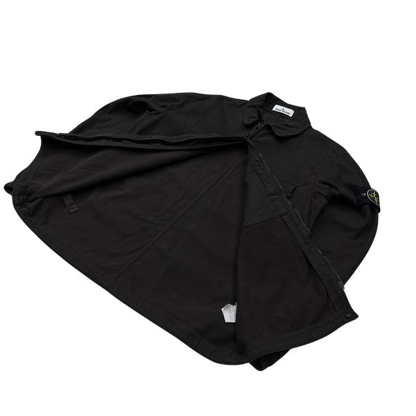 Stone Island 2021Brown Thick Cotton Overshirt Jacket - Large