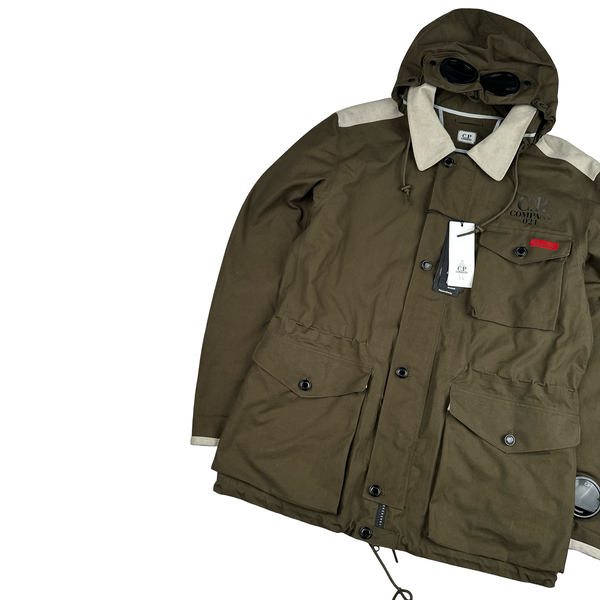 CP Company Khaki Ventile La Mille Goggle Jacket - XL