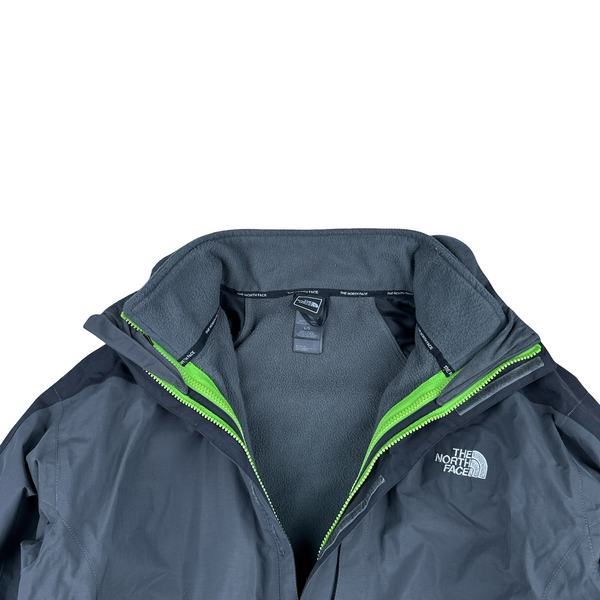 North Face 3 In 1 Fleece Lined Colour Block Hyvent Jacket- Large