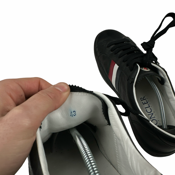 Moncler Striped Leather Low top Sneaker Trainers - UK 9
