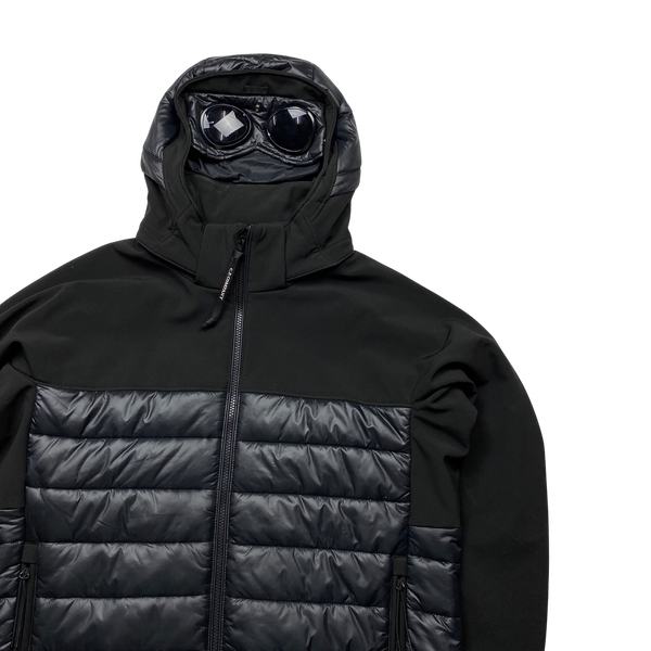 CP Company Black Hybrid Padded Soft Shell Jacket - XL