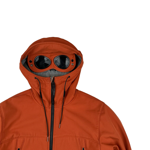 CP Company Burnt Orange Fleece Lined Soft Shell Jacket - Medium