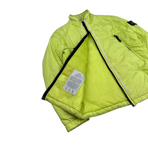 Stone Island 2019 Yellow Crinkle Reps Padded Jacket - Small