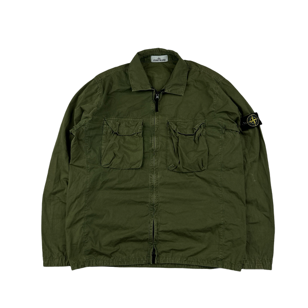 Stone Island 2022 Khaki Double Pocket Overshirt - XL