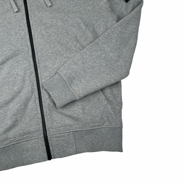 Stone Island 2020 Light Grey Zipped Cotton Hoodie - Large