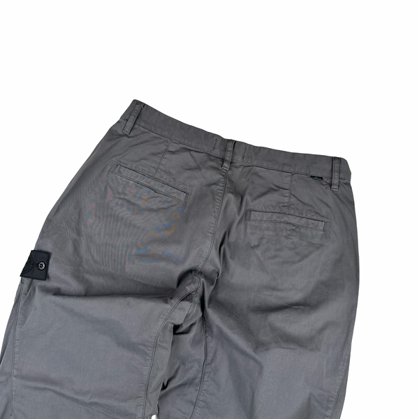 Stone Island 2019 Grey Shadow Project Enzyme Treated Trousers - Medium