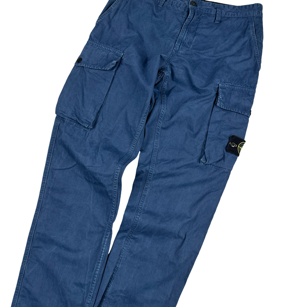 Stone Island 2019 Blue Slim Fit Cargo Trousers - 32"