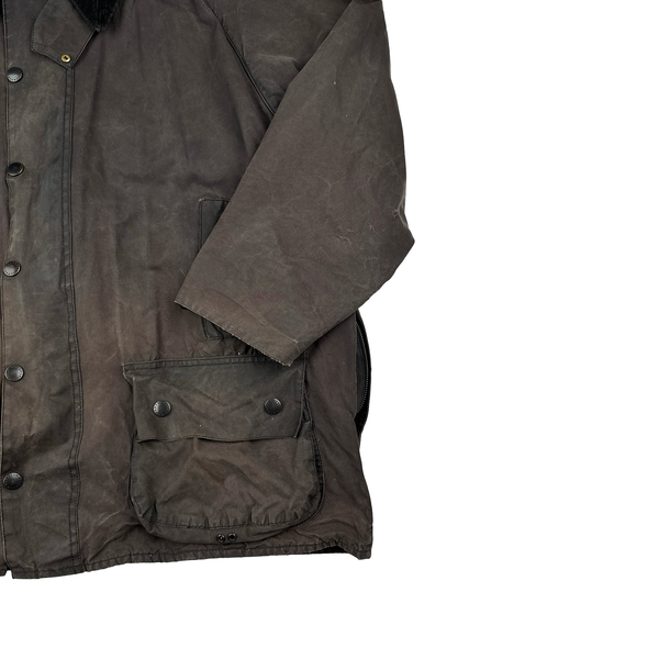 Barbour Brown Cotton Wax Field Jacket - XL