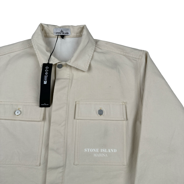 Stone Island 2023 Marina White Denim Jacket - XL