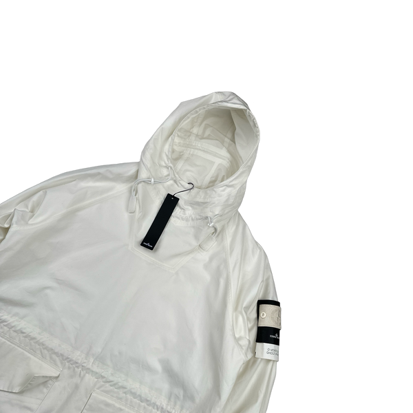 Stone Island 2022 White Ghost O-Ventile Pullover Smock Jacket - XL