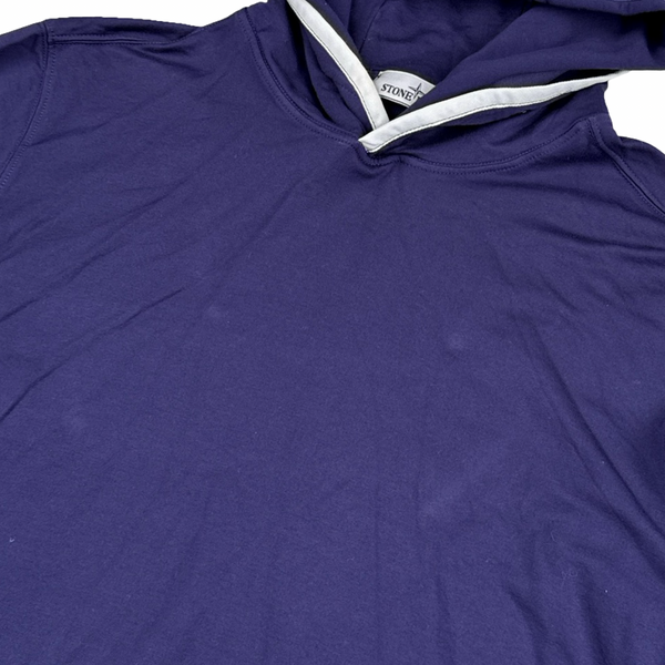 Stone Island 2022 Purple Pullover Striped Hoodie - XL