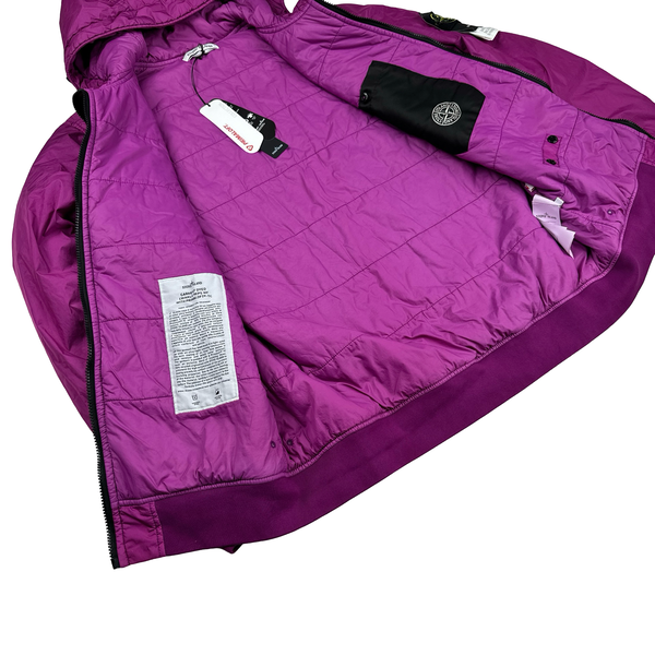 Stone Island 2022 Purple Crinkle R-NY Garment Dyed Jacket - XL