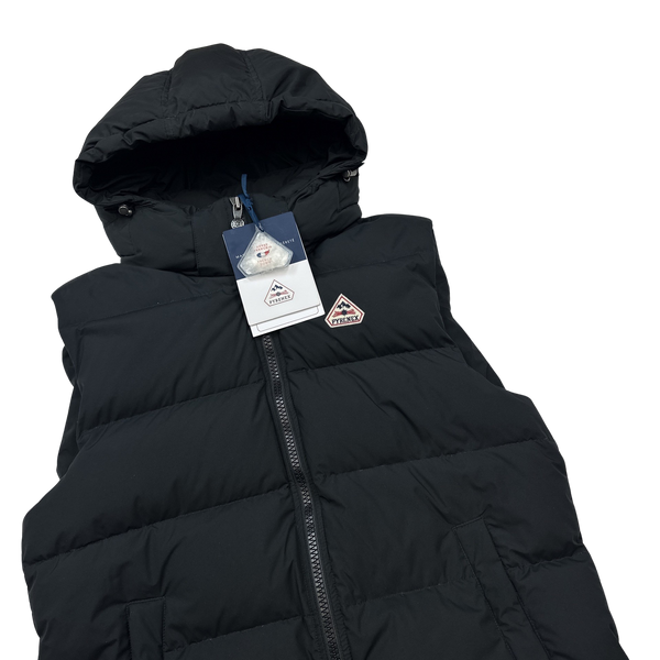 Pryenex Hooded Black French Down Puffer Gilet - Medium