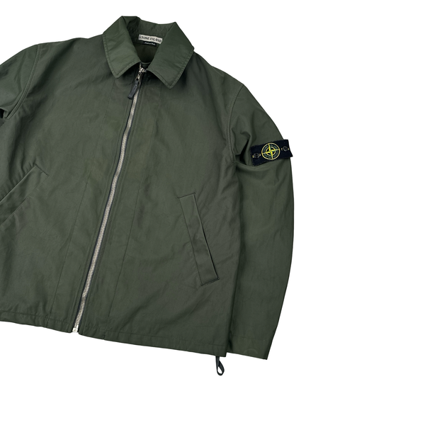 Stone Island Khaki Nylon Vintage SS2000 Zipped Jacket - Large