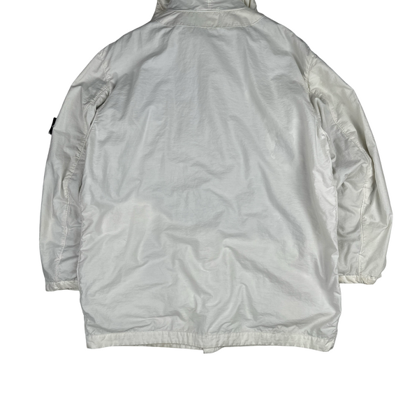 Stone Island 2001 Fibre Optic White Cotton Jacket - XXL