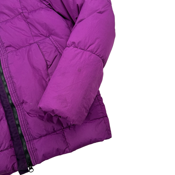 Stone Island 2018 Fuchia Down Filled Crinkle Puffer Jacket - Small