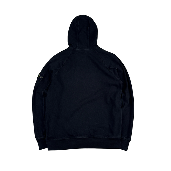 Stone Island 2023 Black Cotton Marl Hoodie - Medium